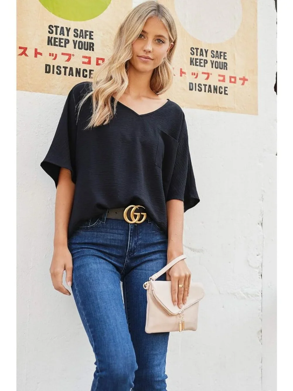 Chic Envelope Wristlet Clutch Crossbody Bag with Chain Strap - Stylish